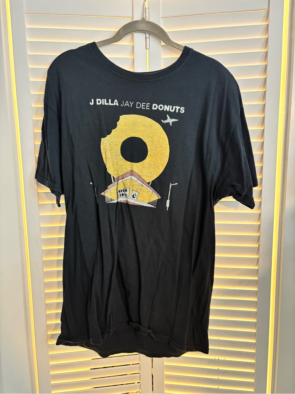 Jay Dilla Donuts Graphic Tee - Black with Gold Print